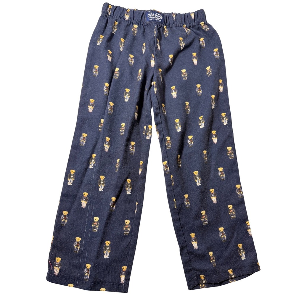 Polo Ralph Lauren Kids Navy Blue Polo Bear Pajama Pants Size 5 Sleepwear